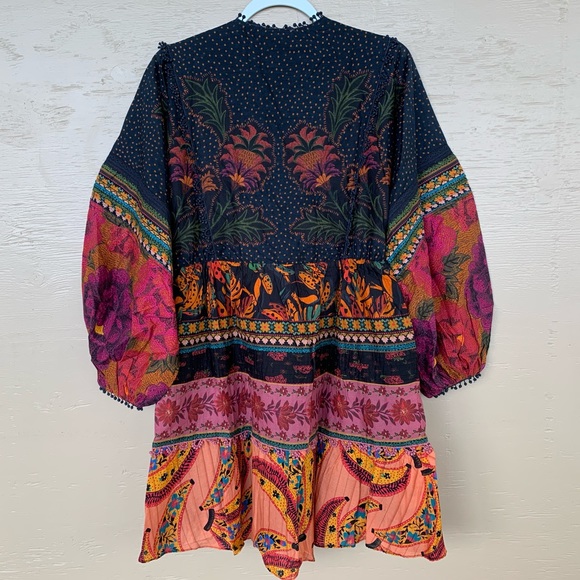FARM RIO Mixed Patchwork Mini Dress (NWT) - Picture 9 of 14